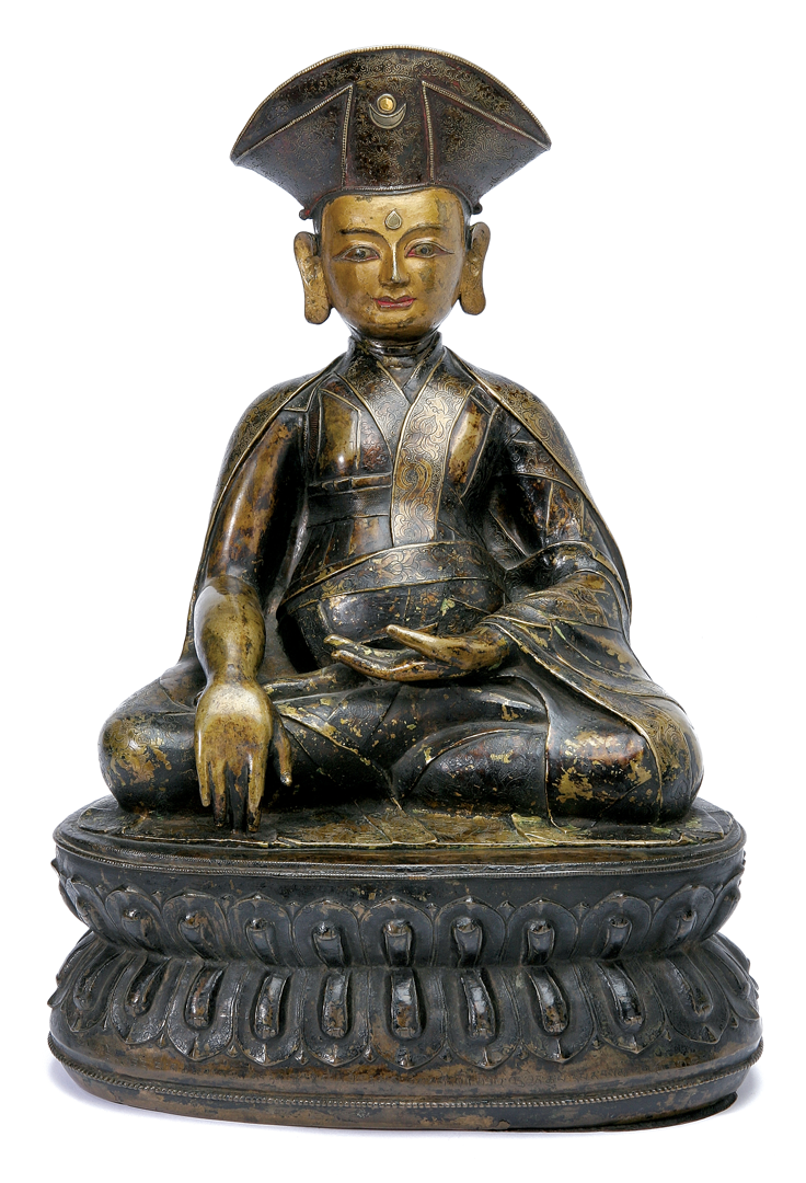 Tibetan Bronze Figure of Monk